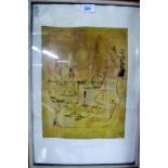 A framed and glazed limited edition Paul Klee print 'They're Biting' (56/58) 'The Tate Gallery,