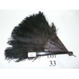 An ostrich feather fan est: £10-£15 (N3)