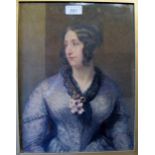 Thomas Charles Wageman (1787-1863) - Two framed and glazed portraits of seated ladies est: £80-£120