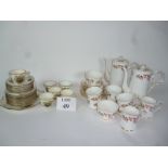 A Victorian part tea set and a Staffordshire part set (approx 50 pieces) est: £25-£45 (B23)