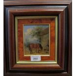 A 20c framed oil on board study of a horse (12 x 10 cm approx) est: £25-£45