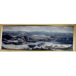 A large framed mixed media on board alpine landscape scene signed Eve lower right est: £40-£60