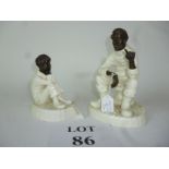 Two Minton porcelain and bronzed figurines: Travellers Tales MS1 and Spellbound MS2 est: £20-£40