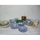 Assorted china to include Spode blue and white and Chinese Rose pattern wares,