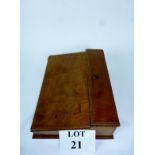 A late 19th century satin birch writing slope est: £25-£45 (A3)