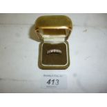 An 18ct gold half eternity ring approx 1ct of diamond (size N) boxed est: £200-£400