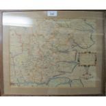 A 17c framed and glazed map of Essexia (14 x 12") William Kip Saxton est: £80-£120