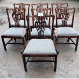 A set of seven Georgian mahogany dining chairs with drop in seats est: £300-£500