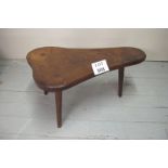 A 1960's elm rustic side table carved Jack Grimble Cromer 1966 est: £50-£80