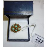 Vintage cluster ring (17 mm approx) (siz