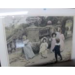 A large framed and glazed print 'A Skipp