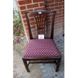 A George III mahogany chair with drop in