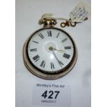 A silver pear cased pocket watch Birming