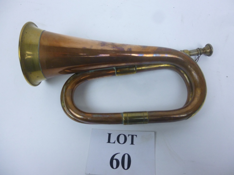 A vintage copper and brass bugle est: £2