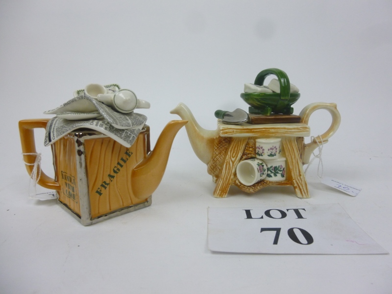 Two Portmerion miniature novelty tea pot