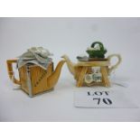 Two Portmerion miniature novelty tea pot