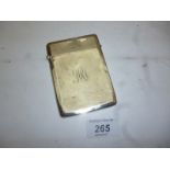 A silver card case Birmingham 1911 est: