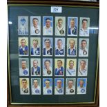 A framed and glazed collection of 24 Pla