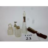 Four scent bottles,