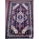 A Hamadan rug (slight wear) (141 x 98 cm approx) est: £60-£100