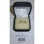 A 14ct gold diamond solitaire ring (size L) boxed est: £200-£400