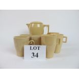 A Bourn-Vita set to include jug and six cups (one cup slight chip) est: £10-£20 (A3)