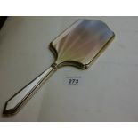 A silver and enamelled hand mirror London 1947 est: £100-£140