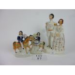 Three Staffordshire flat backs depicting Queen Victoria and Prince Albert est: £25-£45 (A2)