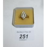 A fifteen diamonds set ring (size R) est: £200-£400