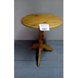 A 20c pine tripod table in clean condition (couple of ring marks to top) est: £20-£40