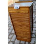 A c1900 oak tambour front filling cabinet in very clean condition est: £80-£120