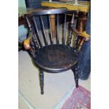 A 19c country elbow chair in good condition est: £30-£40