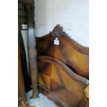 A Victorian French double bed complete with side rails (no base or mattress) est: £150-£250