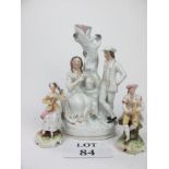 A large Staffordshire figural group and