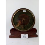 A large mahogany mantle clock,