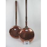 Two 19c copper warming pans est: £50-£80 (A1)