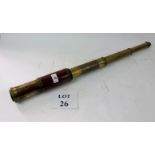 A 19c four section brass telescope est: £50-£80 (A2)