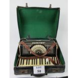 A cased Italian Alvari accordion in excellent condition est: £50-£80 (BB34)
