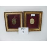 Two framed and glazed medallions est: £20-£30 (A2)