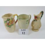 Three jugs to include a Clarice Cliff Newport Pottery one est: £30-£50 (A2)