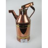 A copper and brass water carrier est: £4