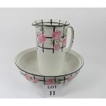 An Edwardian jug and bowl set est: £20-£