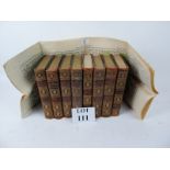 Eight leather & cloth bound Harmsworth E