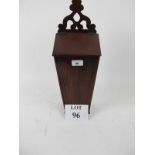 An 18c mahogany candle box est: £40-£60