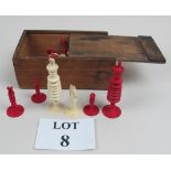 A box of ivory chess pieces est: £100-£200 (Q2)