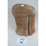 An unusual art pottery sculpture in the form of a corset (purchased in New Zealand) est: £80-£120