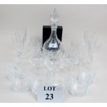 A collection of glassware to include a decanter and Stewart Crystal glasses est: £50-£80 (D1)