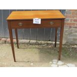 A 19c mahogany side table with single dr