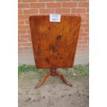 A 19c oblong mahogany tilt top occasiona