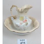 A Doulton Burslem toilet jug and basin e